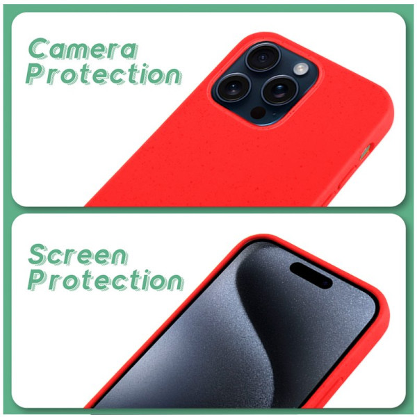 Carcasa COOL para iPhone 15 Pro Eco Biodegradable Rojo M 6