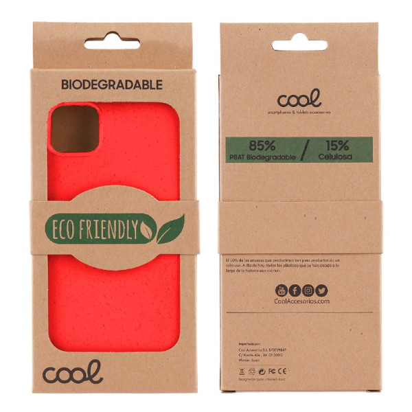 Carcasa COOL para iPhone 15 Pro Eco Biodegradable Rojo M 7