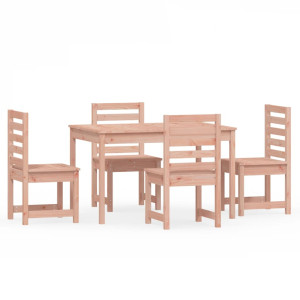 Juego de comedor para jardín 5 pzas madera maciza Douglas H