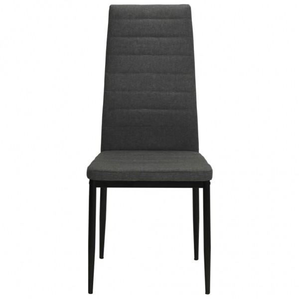 Cadeiras de jantar 2 pcs tecido cinzento-escuro M 4