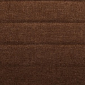 Cadeiras de jantar 2 pcs tecido castanho H