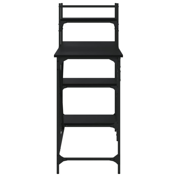 Secretária de computador com prateleiras 120x47x109 cm preto M 5
