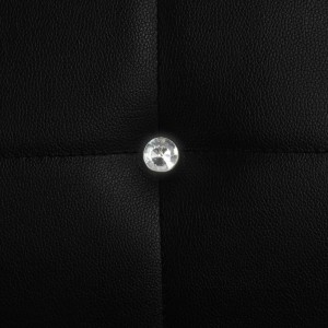 Sillas de comedor 2 unidades cuero sintético negro H