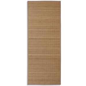 Tapete retangular bambu 80 x 200 cm castanho H