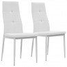 Sillas de comedor 2 unidades cuero sintético blanco 1