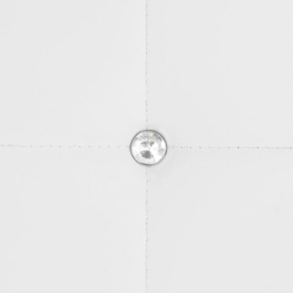 Cadeiras de jantar 2 pcs couro artificial branco M 2