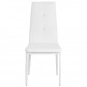 Sillas de comedor 2 unidades cuero sintético blanco 5