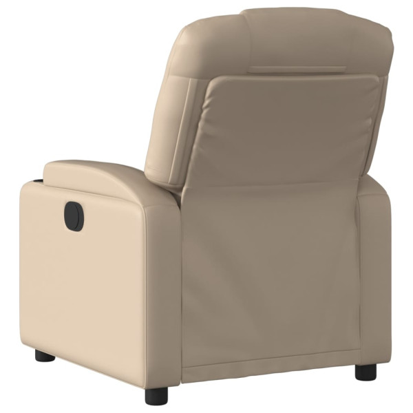 Sillón reclinable de cuero sintético color capuchino M 5