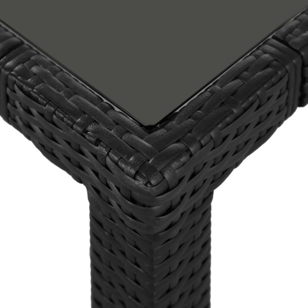 Conjunto de comedor de exterior 7 piezas ratán sintético negro M 5