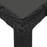 Conjunto de comedor de exterior 7 piezas ratán sintético negro 5