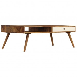 Mesa de centro de madera maciza de sheesham 110x50x35 cm H