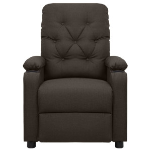 Poltrona de massagens tecido castanho-escuro H
