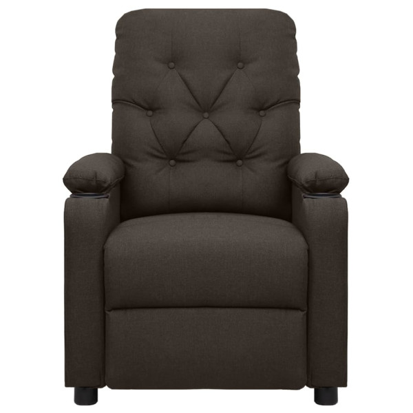 Sillón de masaje eléctrico tela marrón oscuro M 2