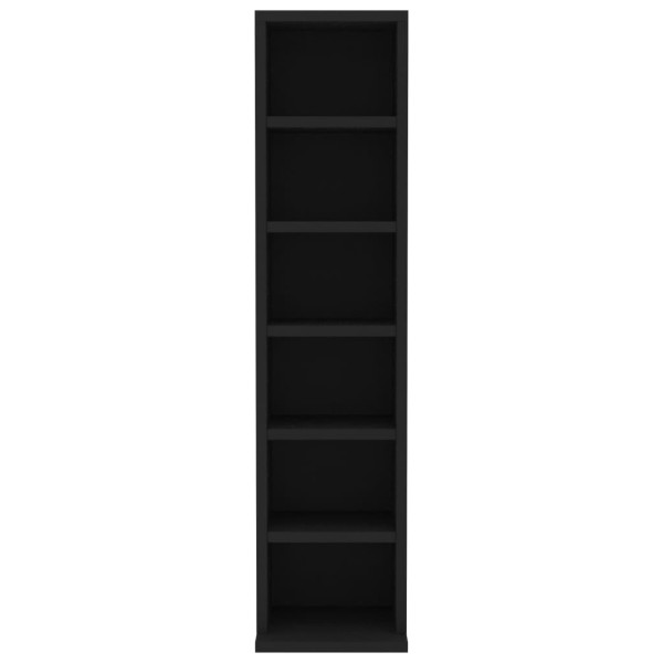 Estantería para CDs de madera contrachapada negro 21x20x88 cm M 4