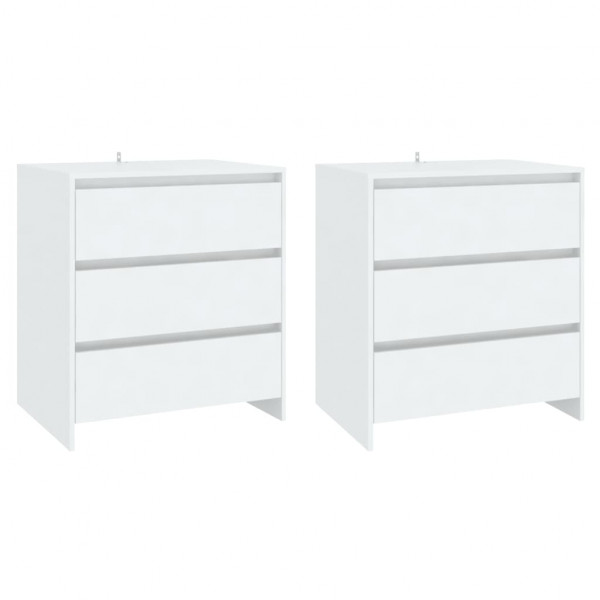 3 pcs aparador em madeira processada branco M 3