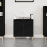Armario para lavabo madera contrachapada negro 58x33x60 cm 1