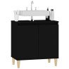 Armario para lavabo madera contrachapada negro 58x33x60 cm 4