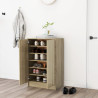 Mueble zapatero madera contrachapada roble Sonoma 60x35x92 cm 1