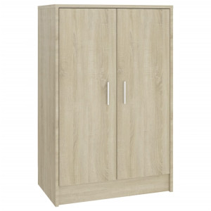Mueble zapatero madera contrachapada roble Sonoma 60x35x92 cm H
