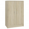 Mueble zapatero madera contrachapada roble Sonoma 60x35x92 cm 2