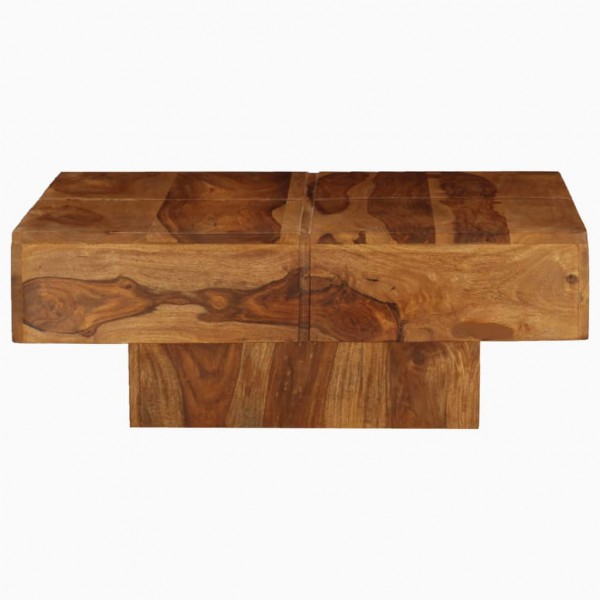 Mesa de centro de madera maciza de acacia 80x80x30 cm M 3