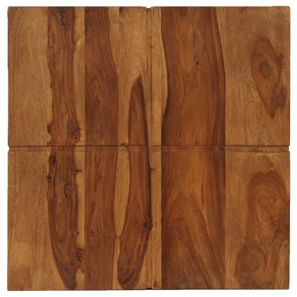 Mesa de centro de madera maciza de acacia 80x80x30 cm M 4