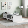 Estructura de cama madera de ingeniería blanca 75x190 cm 1