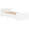 Estructura de cama madera de ingeniería blanca 75x190 cm 3