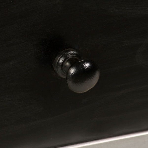 Mueble para TV de madera de mango maciza y acero 120x30x45 cm M 2