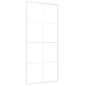 Porta deslizante vidro ESG fosco e alumínio 90x205 cm branco H