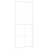 Porta deslizante vidro ESG fosco e alumínio 90x205 cm branco 2