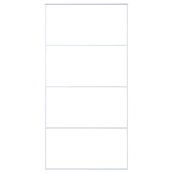 Porta deslizante vidro ESG fosco e alumínio 102.5x205 cm branco M 2