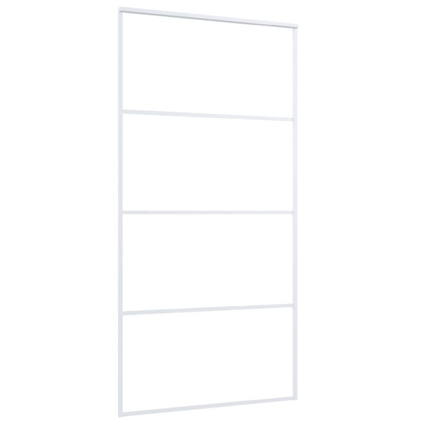 Puerta corredera ESG vidrio y aluminio blanca 102.5x205 cm M 3