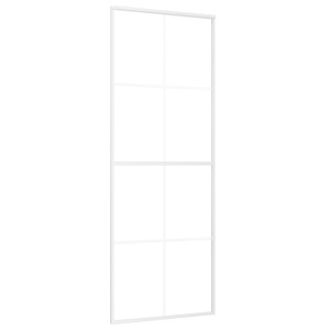 Porta deslizante em vidro ESG e alumínio 76x205 cm branco H