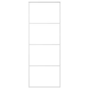 Puerta corredera ESG vidrio y aluminio blanca 76x205 cm H