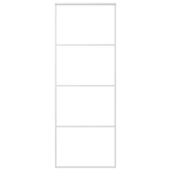Puerta corredera ESG vidrio y aluminio blanca 76x205 cm M 2