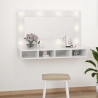 Mueble con espejo y LED blanco brillante 90x31.5x62 cm 1