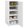 Mueble zapatero de aglomerado blanco 32x35x70 cm 5