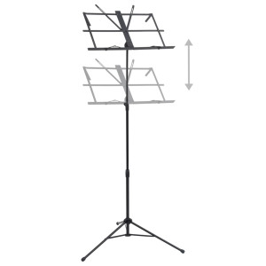 Suporte para livros de música/partituras preto aço H