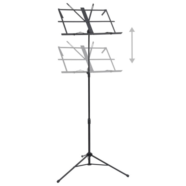 Suporte para livros de música/partituras preto aço M 2