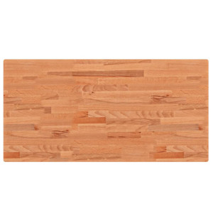 Tablero rectangular de madera maciza de haya 100x50x4 cm H