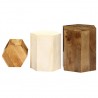 Conjunto de mesas de centro 3 pcs madeira de mangueira maciça 4