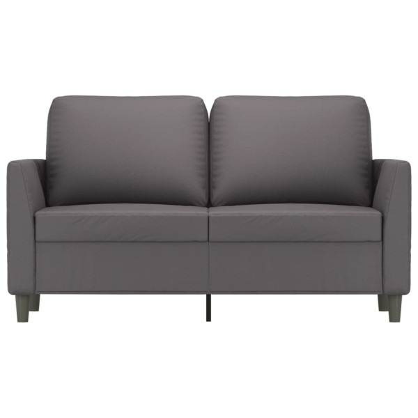 Sofá de 2 lugares 120 cm couro artificial cinza M 3