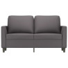 Sofá de 2 lugares 120 cm couro artificial cinza 3