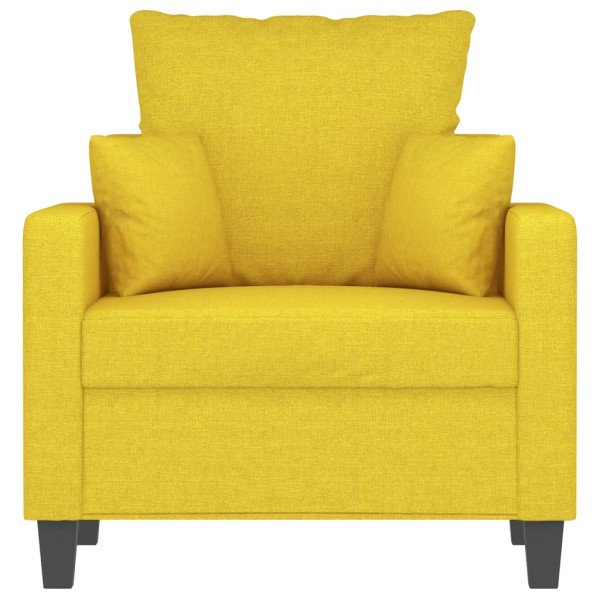 Sillón de tela amarillo claro 60 cm M 3
