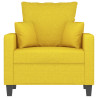 Sillón de tela amarillo claro 60 cm 3