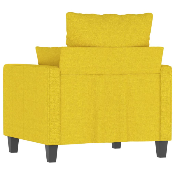 Poltrona de tecido amarelo claro 60 cm M 5
