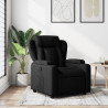 Sillón reclinable de tela negro 1