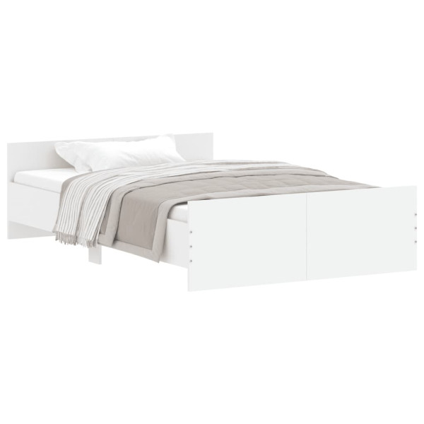 Estructura de cama con cabecero piecero blanco 120x190 cm M 2