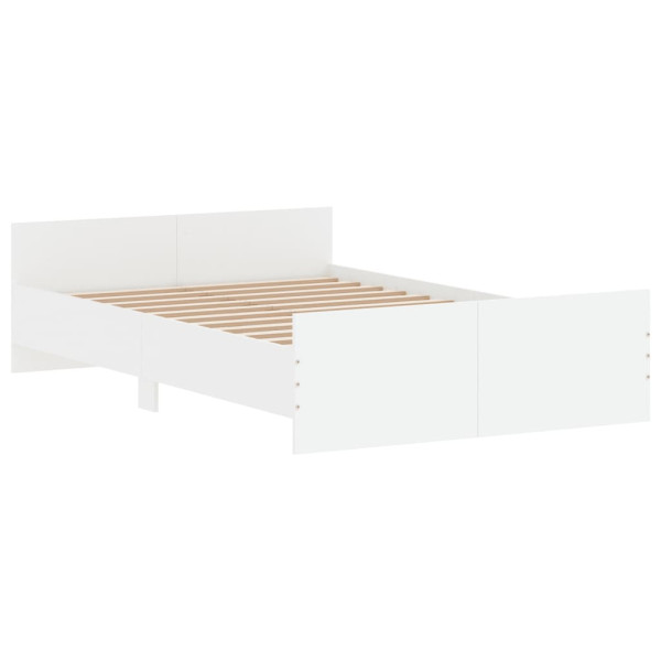 Estructura de cama con cabecero piecero blanco 120x190 cm M 3